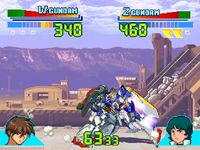 une photo d'Ã©cran de Gundam Battle Assault sur Sony Playstation